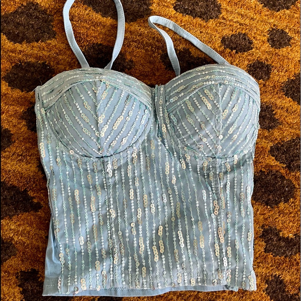 Bustier with sequins NWOT